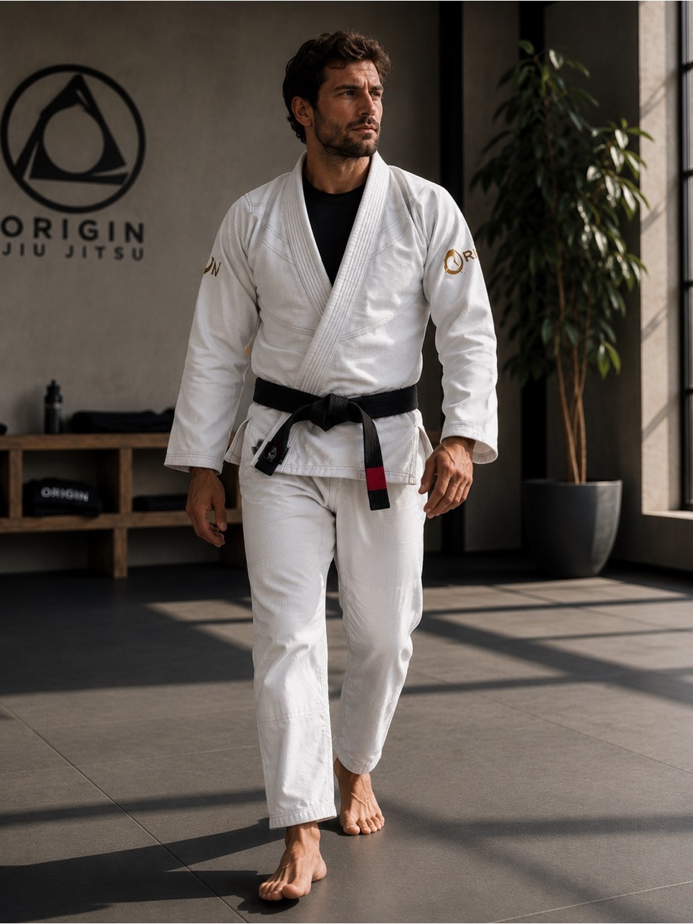 Origin Maine USA BJJ Jiu Jitsu Gi Jacket A0 XS White Pearl Weave No Belt